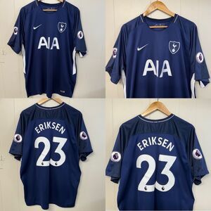 Nike Tottenham Hotspur EPL 2017 Away Jersey #23 Eriksen Blue Men 2XL EUC